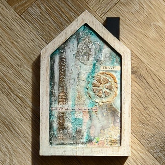 039-11 Beeswax Painting (House) - Wanna Bee Art