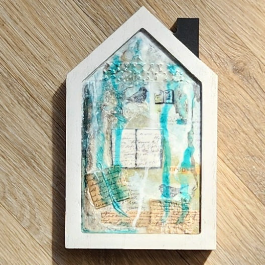 039-11 Beeswax Painting (House) - Wanna Bee Art