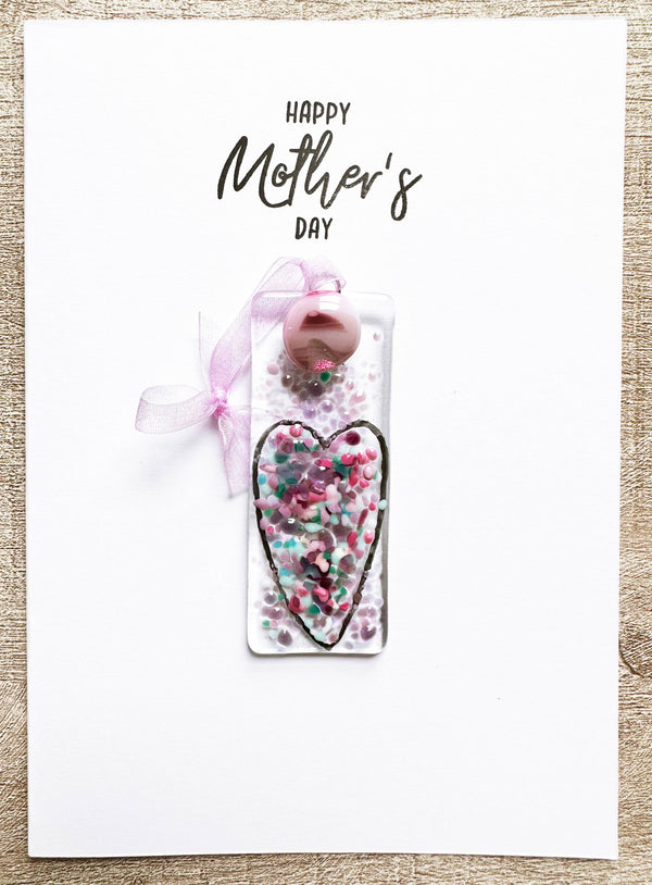 879-03 Mother's Day Card + Fused Glass Sun Catcher - Haven Glass Studio - Painted Door on Main