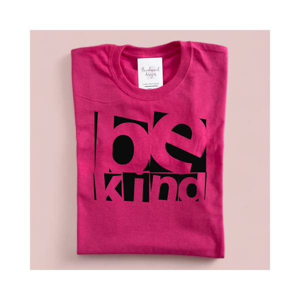 082-91 'Be Kind' T-Shirt- Thumbprint Designs