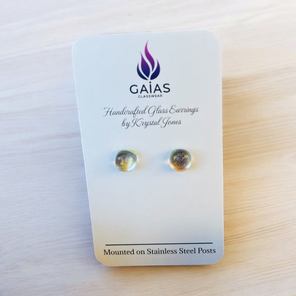 127-04 Glass Stud Earrings - Gaia's Glasswear