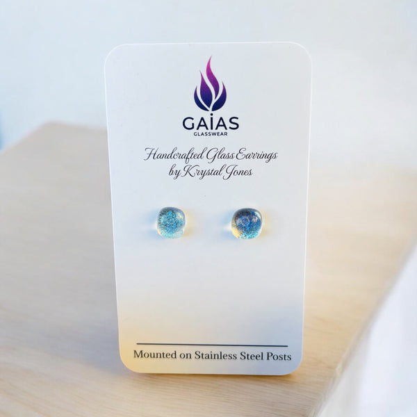 127-04 Glass Stud Earrings - Gaia's Glasswear