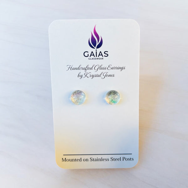 127-04 Glass Stud Earrings - Gaia's Glasswear