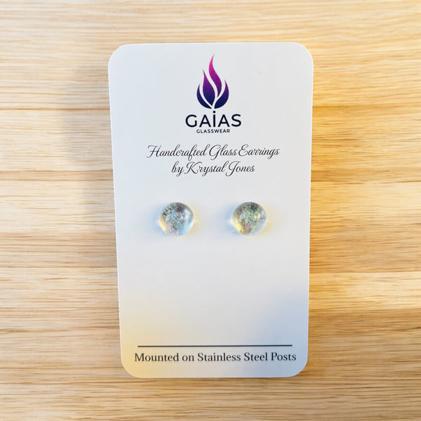 127-04 Glass Stud Earrings - Gaia's Glasswear