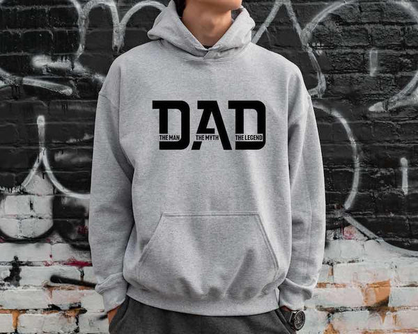 082-06 'Dad The Man' Hoodie - Thumbprint Designs