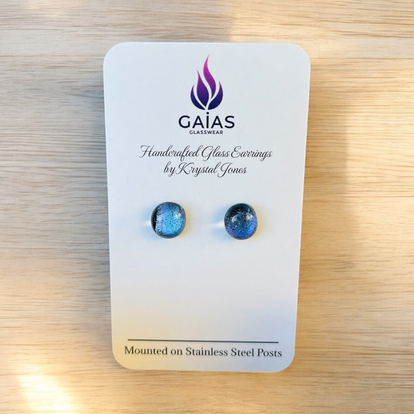 127-04 Glass Stud Earrings - Gaia's Glasswear