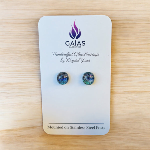 127-04 Glass Stud Earrings - Gaia's Glasswear