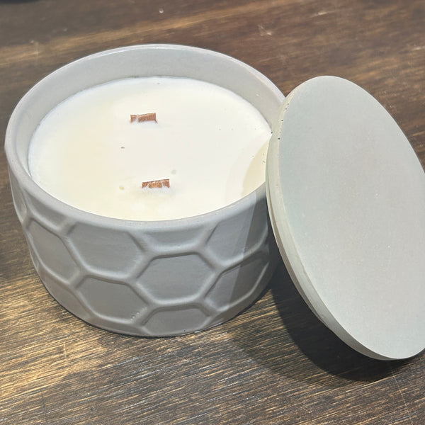 113-49 Hexagon Jar Candles - Flickering Aromas