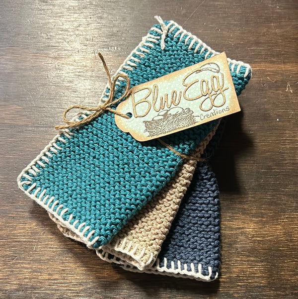 869-01 Knitted Cloth Gift Sets - Blue Egg Creations