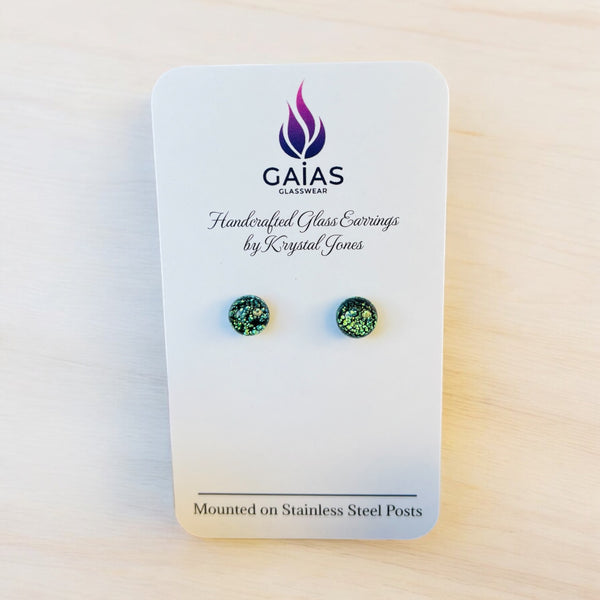 127-04 Glass Stud Earrings - Gaia's Glasswear