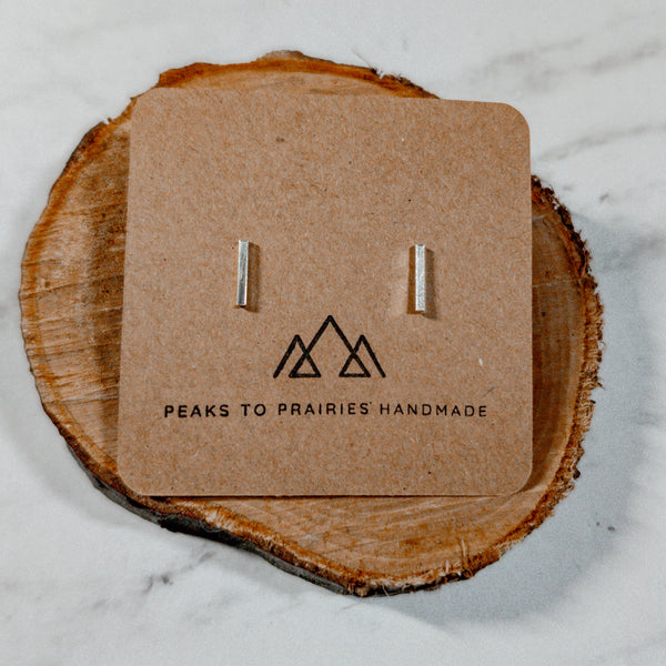 143-12 Bar Stud Earrings - Peaks to Prairies Handmade