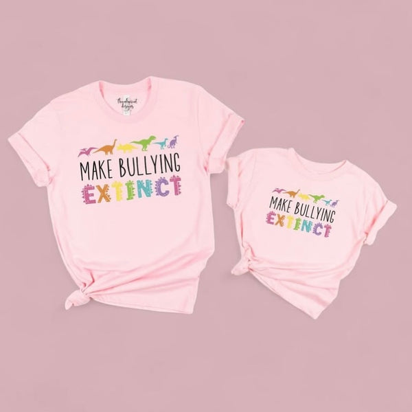 082-90 'Make Bullying Extinct' T-Shirt- Thumbprint Designs