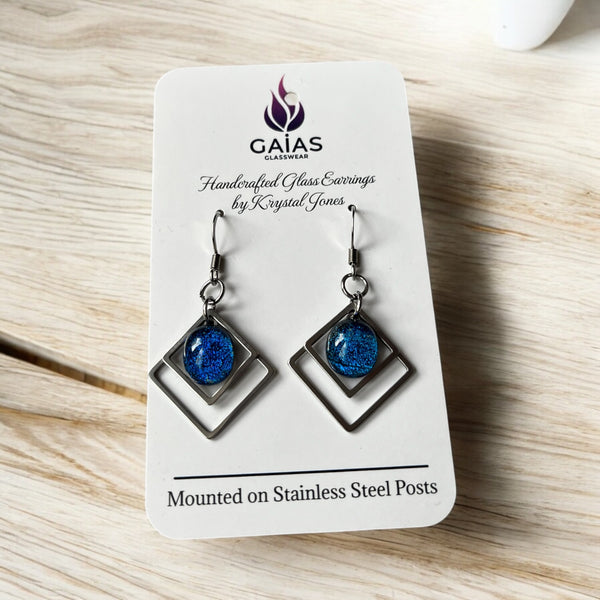 127-03 Glass Geometric Earrings - Gaia's Glasswear