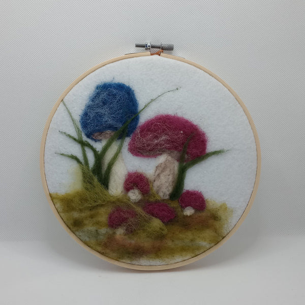 116-06 Hoop Framed Felted Art - Elaine Grandon Fibre Arts - Painted Door on Main