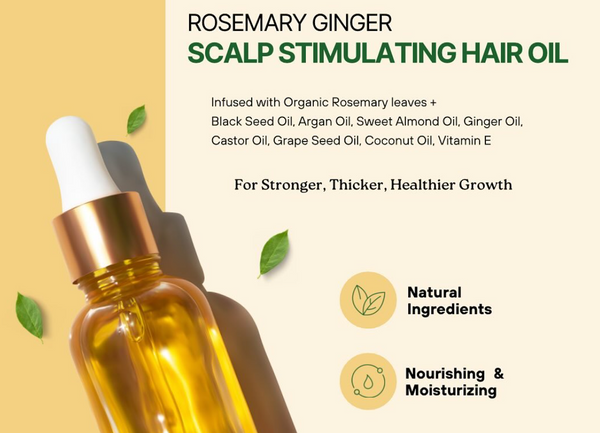 126-02 Rosemary Ginger Hair & Scalp Oil - Lemora Cosmetics