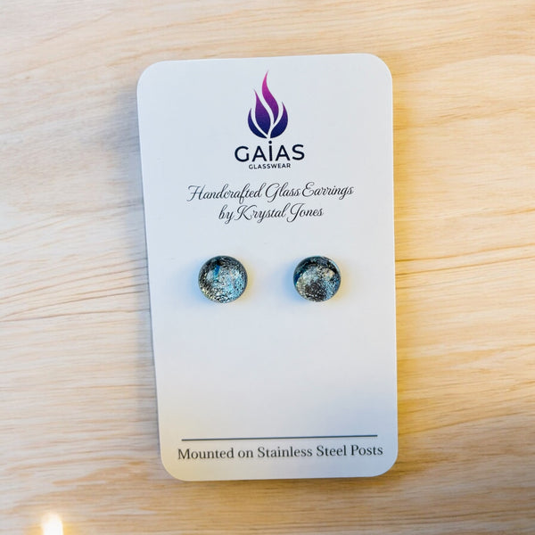 127-04 Glass Stud Earrings - Gaia's Glasswear