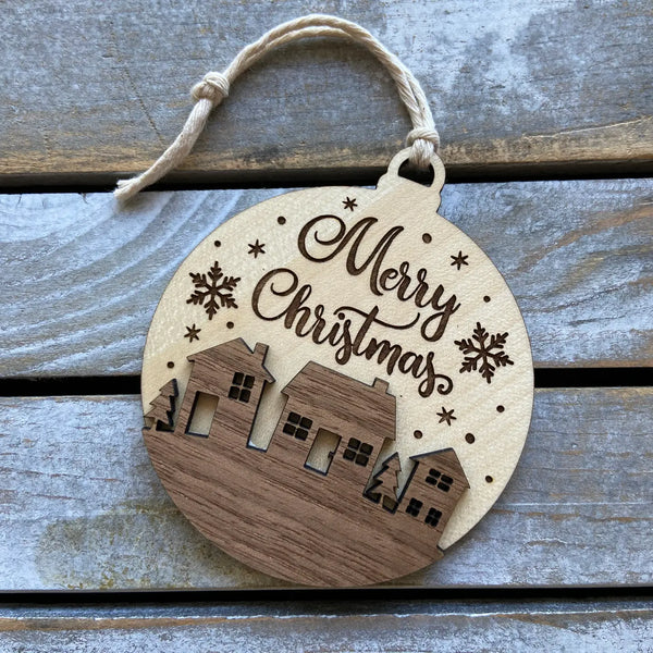 871-03 Wood Christmas Ornament - Chickadee Creations