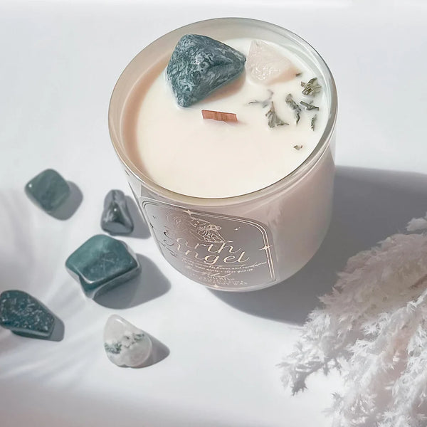 874-22 Earth Angel Luxury Crystal Candle - Bewitched Aromas