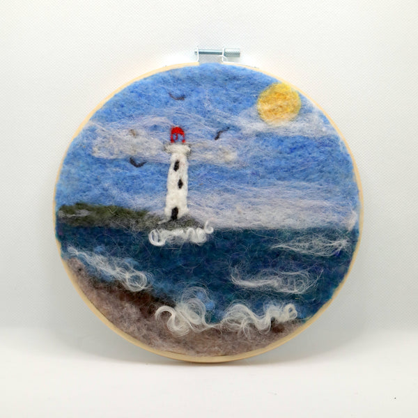 116-06 Hoop Framed Felted Art - Elaine Grandon Fibre Arts