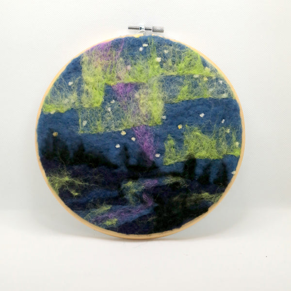 116-06 Hoop Framed Felted Art - Elaine Grandon Fibre Arts