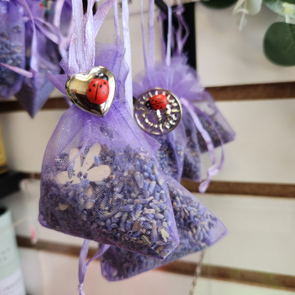 007-85 Lavender Sachets - Ladybug Blossoms - Painted Door on Main