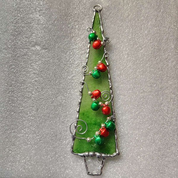 134-14 Christmas Tree Suncatcher/Ornament - Tevlan Glass