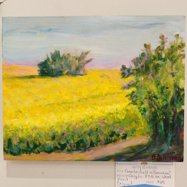 111-31 'Canola Field in Beaumont' Original - Betty Schriver Art