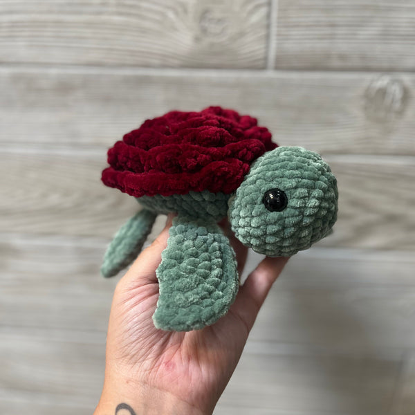 096-30 Flower Shell Turtles - Willing Hands Crochet