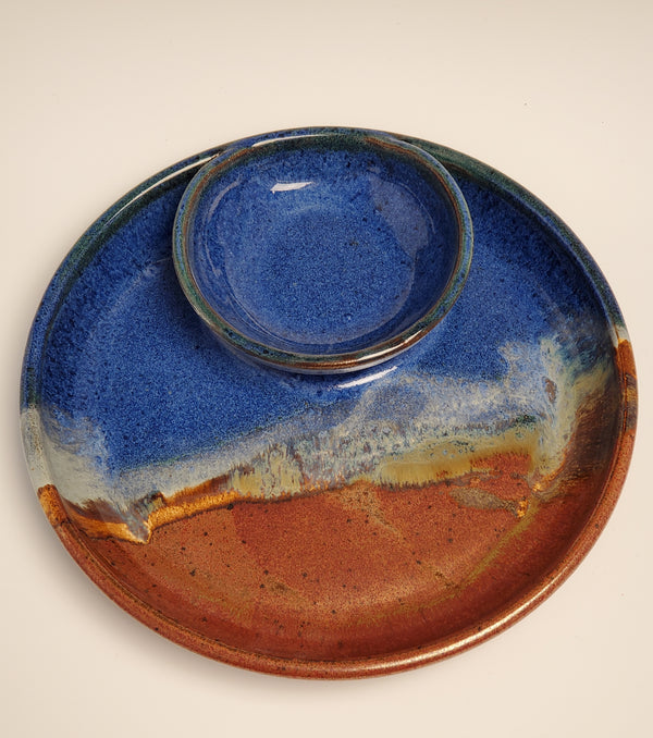 075-17 Chip & Dip Plates - Elizabeth's Clay Vision